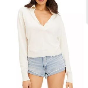 Good American | Sheer Henley Sweater | Size 5/6 (2XL/3XL)